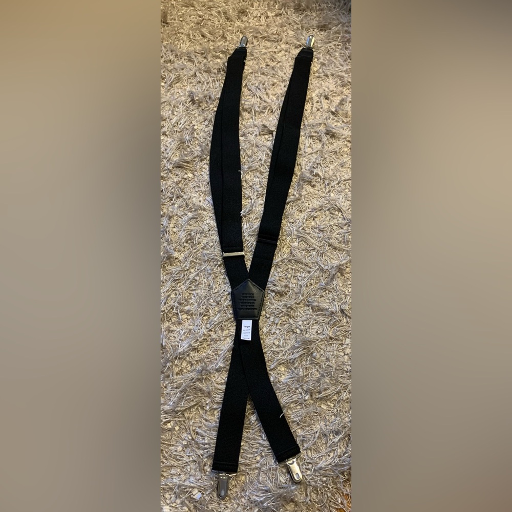 Target Classic Black Suspenders NWOT